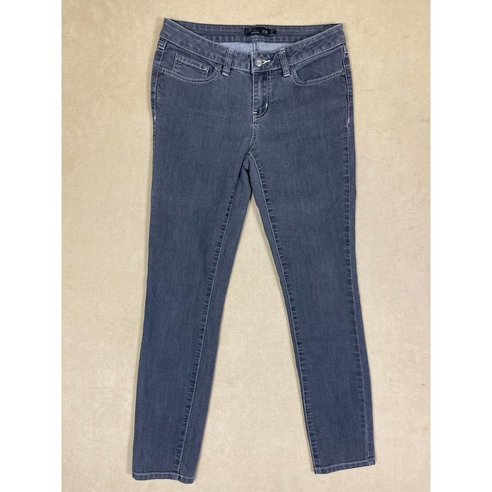 Prana Skinny Jeans Womens 2 Gray Denim Low Rise Stretch Regular Fit